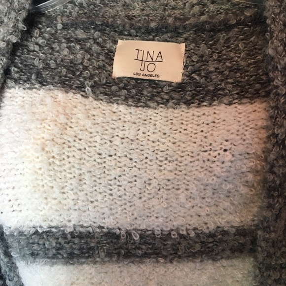 Tina Jo Los Angeles Striped Long Cardigan - Picture 4 of 5